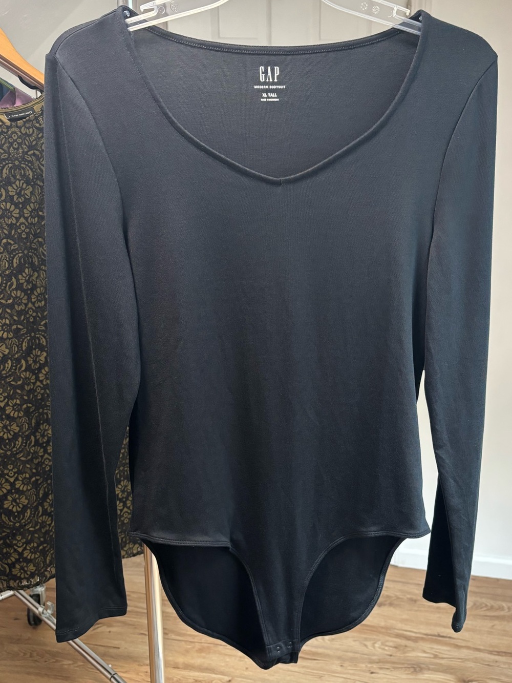 NWT GAP longsleeve black bodysuit, size XL Tall